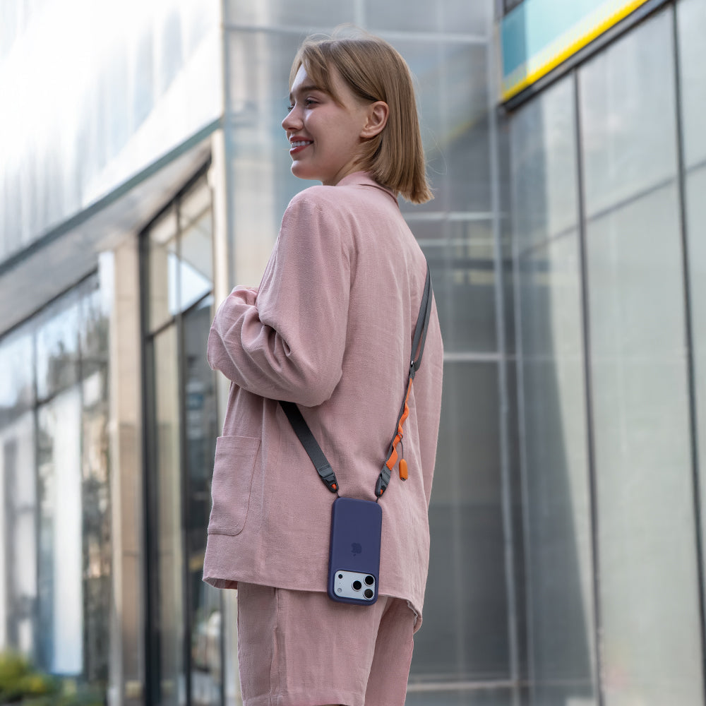 LinkGo スマートフォン ストラップ デュアルマウント版 (ミスティ グレー)