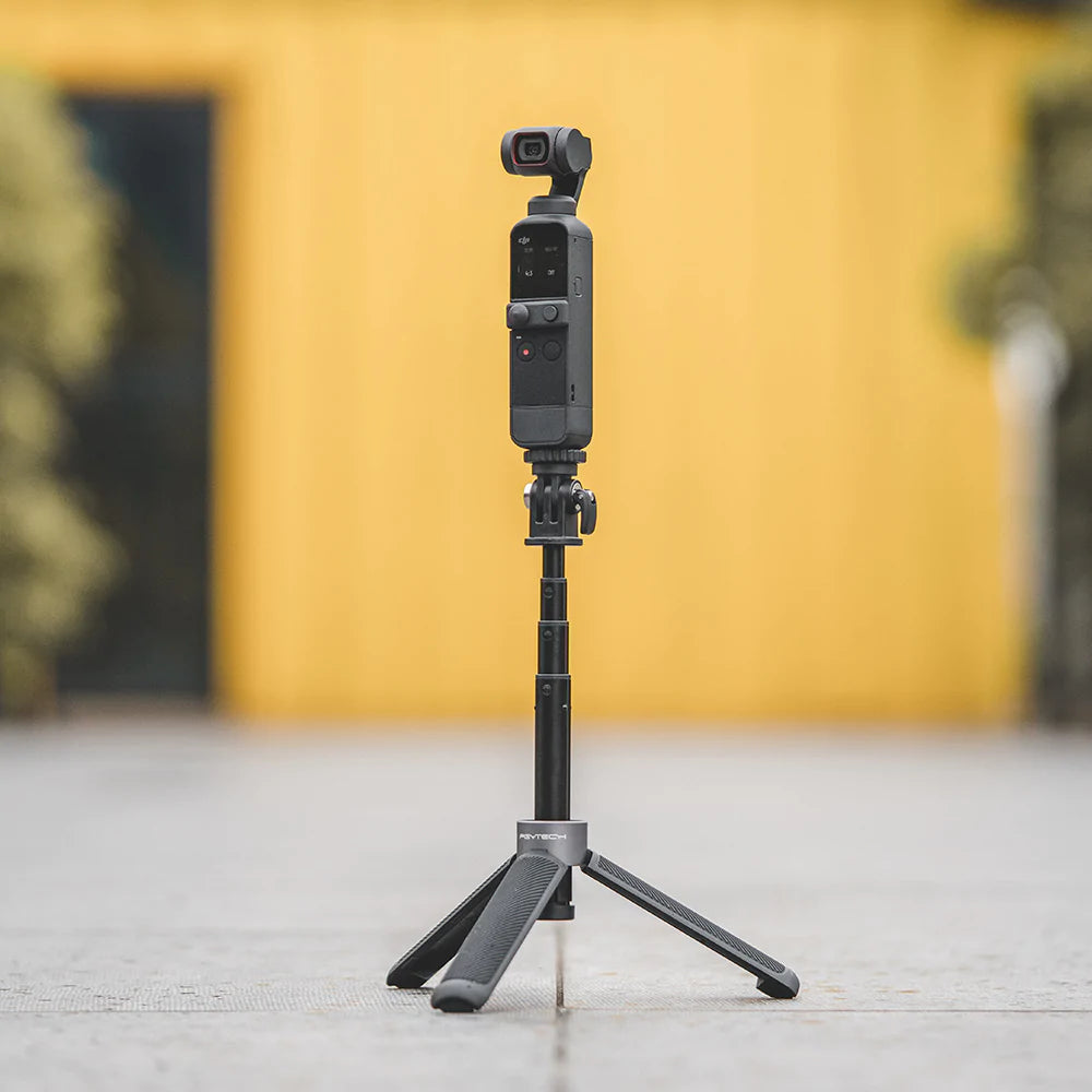 【中古美品】DJI Osmo Action セット（Sunnylife三脚、PGYケース）デモ機で使用　0906-4 レビューPGYTECHのミニ三脚 DJI OSMO ACTIONに最適 自撮り棒