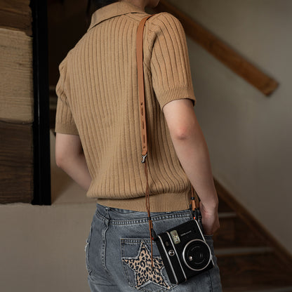 【予約】カメラストラップ スリム (ミッドナイトブラック)