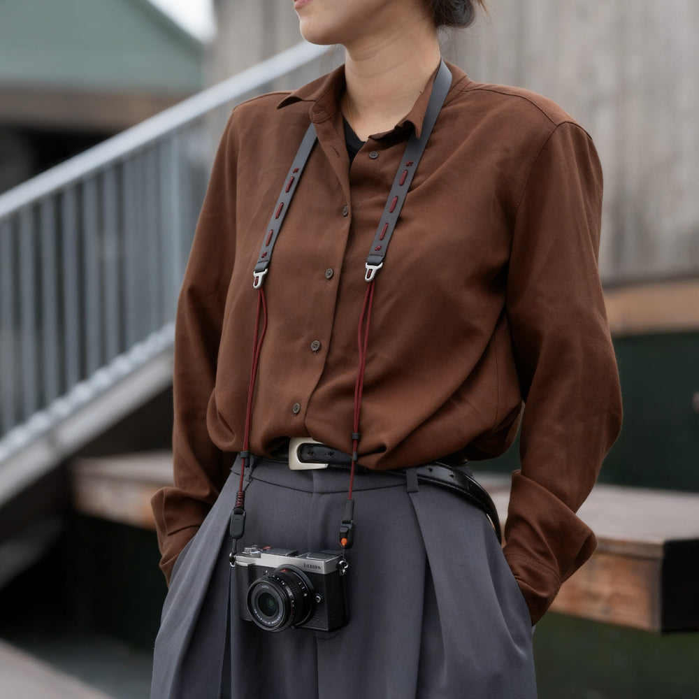 【予約】カメラストラップ スリム (ミッドナイトブラック)