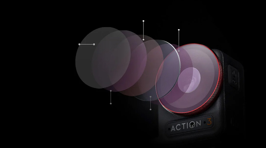 PGYTECH (ピージーワイテック) | DJI Osmo Action 3用 ND-PL レンズフィルター (Professional) |色彩を維持する反射防止コーティング層